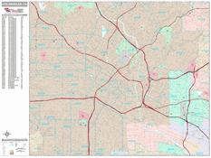 Los Angeles Digital Map Premium Style